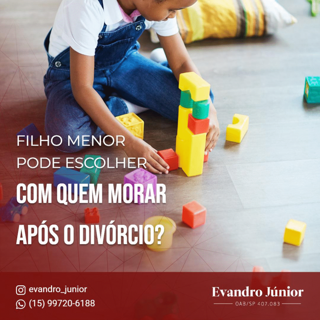 Filho menor pode escolher com quem morar após o divórcio?